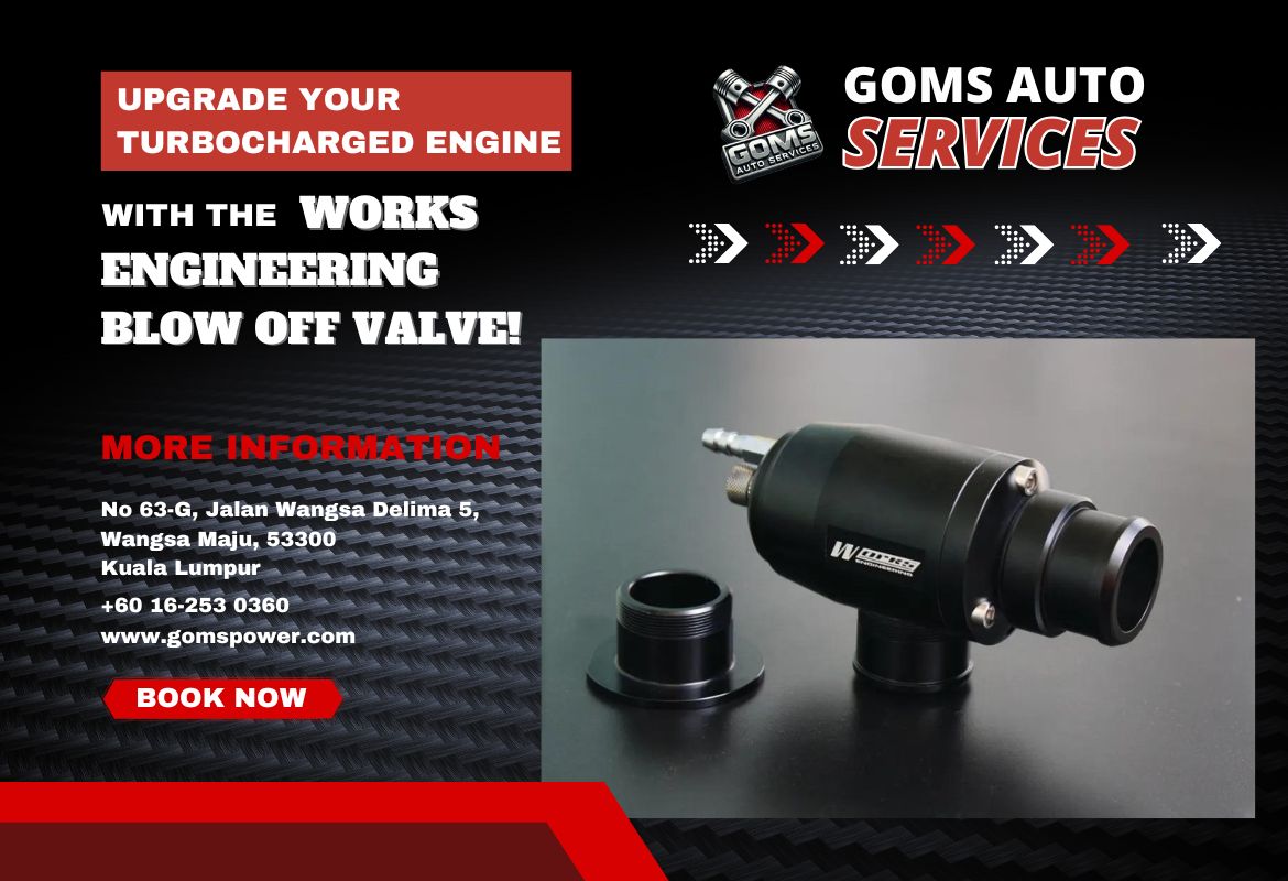 Upgrade your turbocharged engine with the WORKS ENGINEERING BLOW OFF VALVE